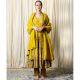 Yellow Gathered Anarkali Set